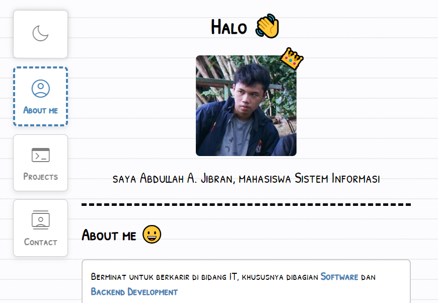 website Portofolio ini